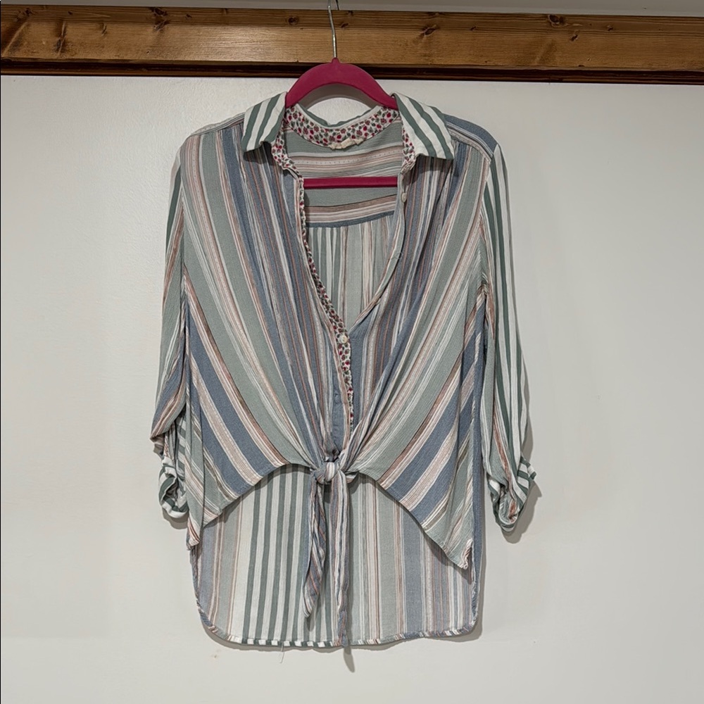 ODDY Multicolor Striped Button Down Shirt